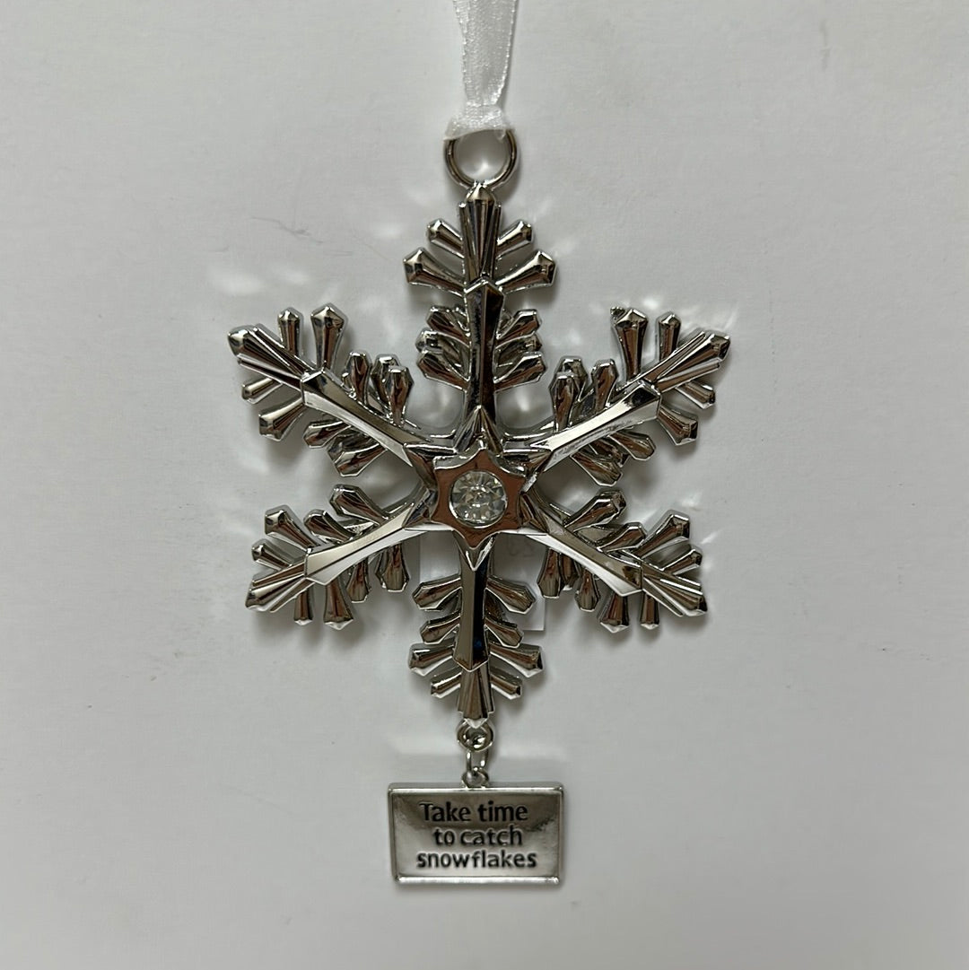 TAKE TIME SPIN SNOWFLAKE ORN-6378