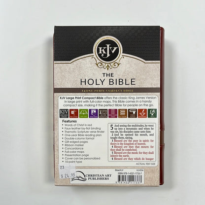 KJV COMP LG PRINT BRN BIBLE-7337