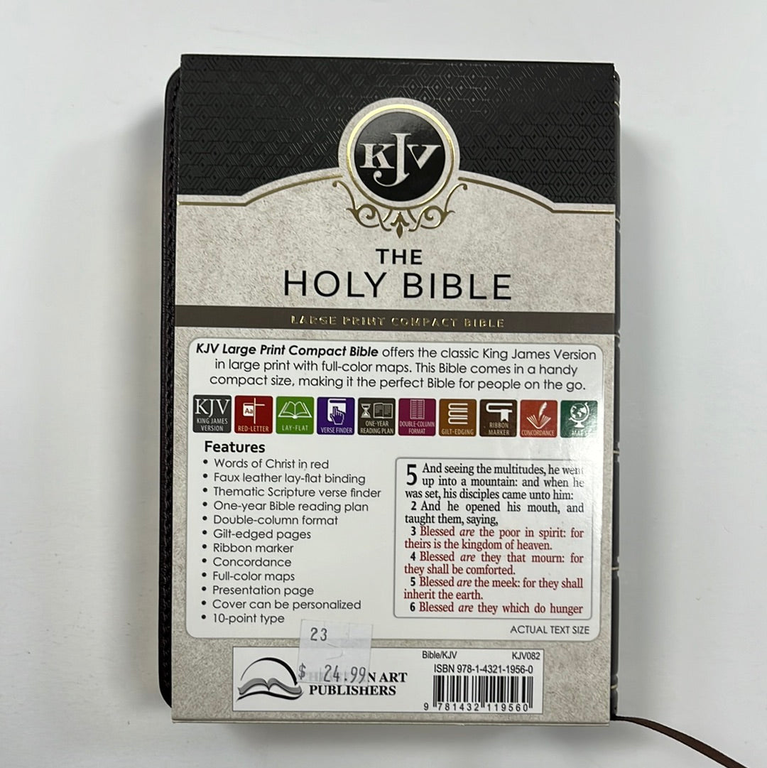 KJV COMP LG PR LL BROWN BIBLE-9560