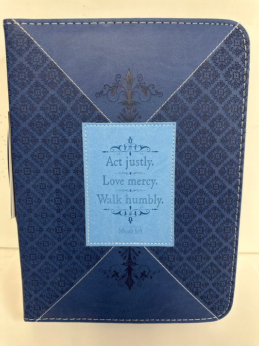 ACT JUSTLY BLUE XL BIBLE COVER-4494