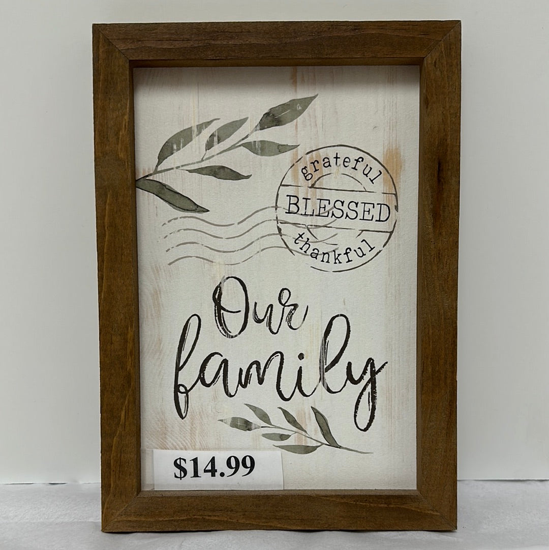 OUR FAMILY PLQ-7134