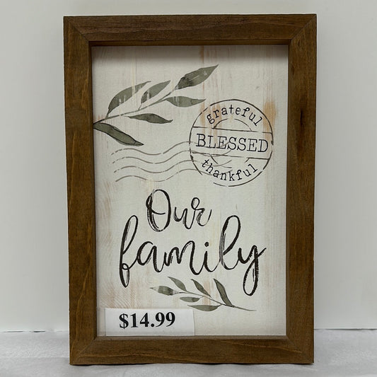 OUR FAMILY PLQ-7134