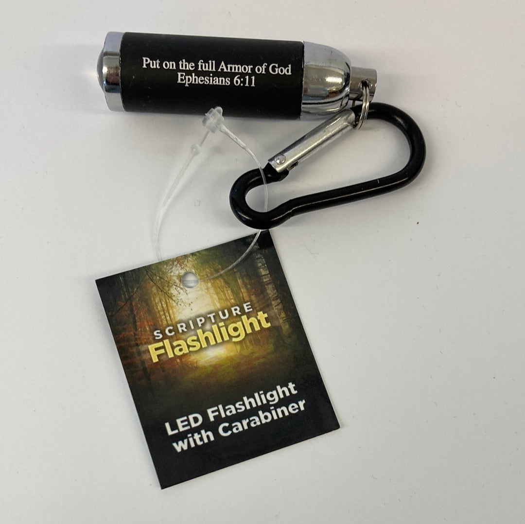 LED FLASHLIGHT/CARABINER BLACK-8821