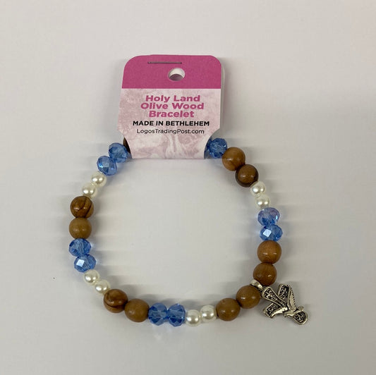 OLIVE WOOD STRETCH BRACELET-9941