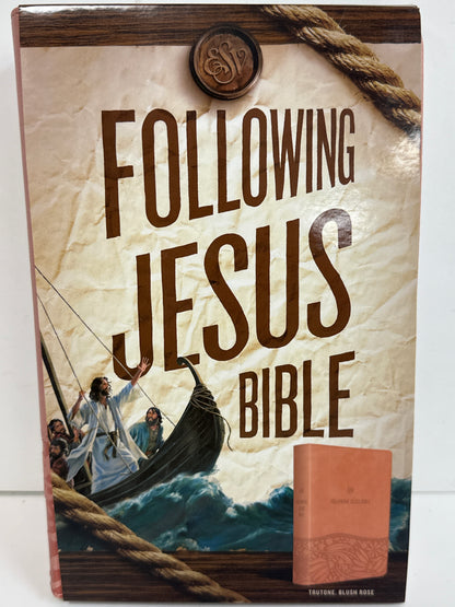 ESV FOLLOWING JESUS BIBLE BLUSH ROSE-0151