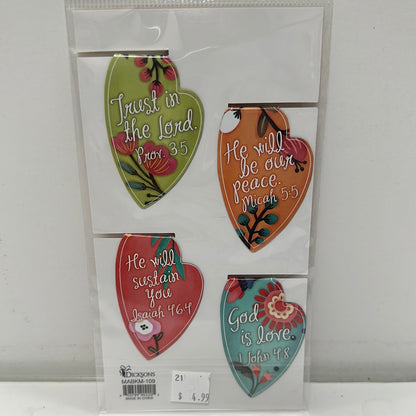 4 PIECE HEARTS VINYL MAGNET-2205