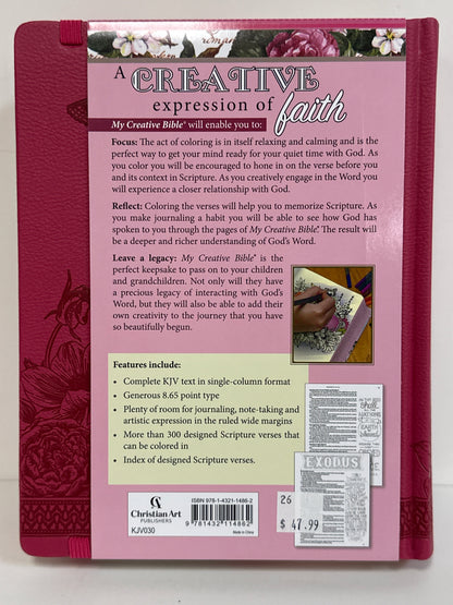 KJV MY CREATIVE BIBLE PINK FLORAL-4862
