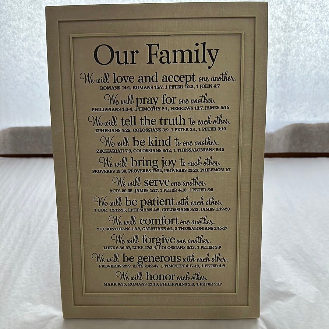 OUR FAMILY PLQ-0115