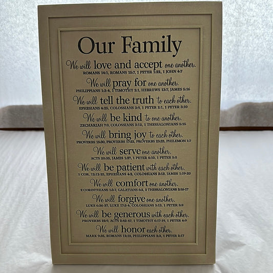 OUR FAMILY PLQ-0115