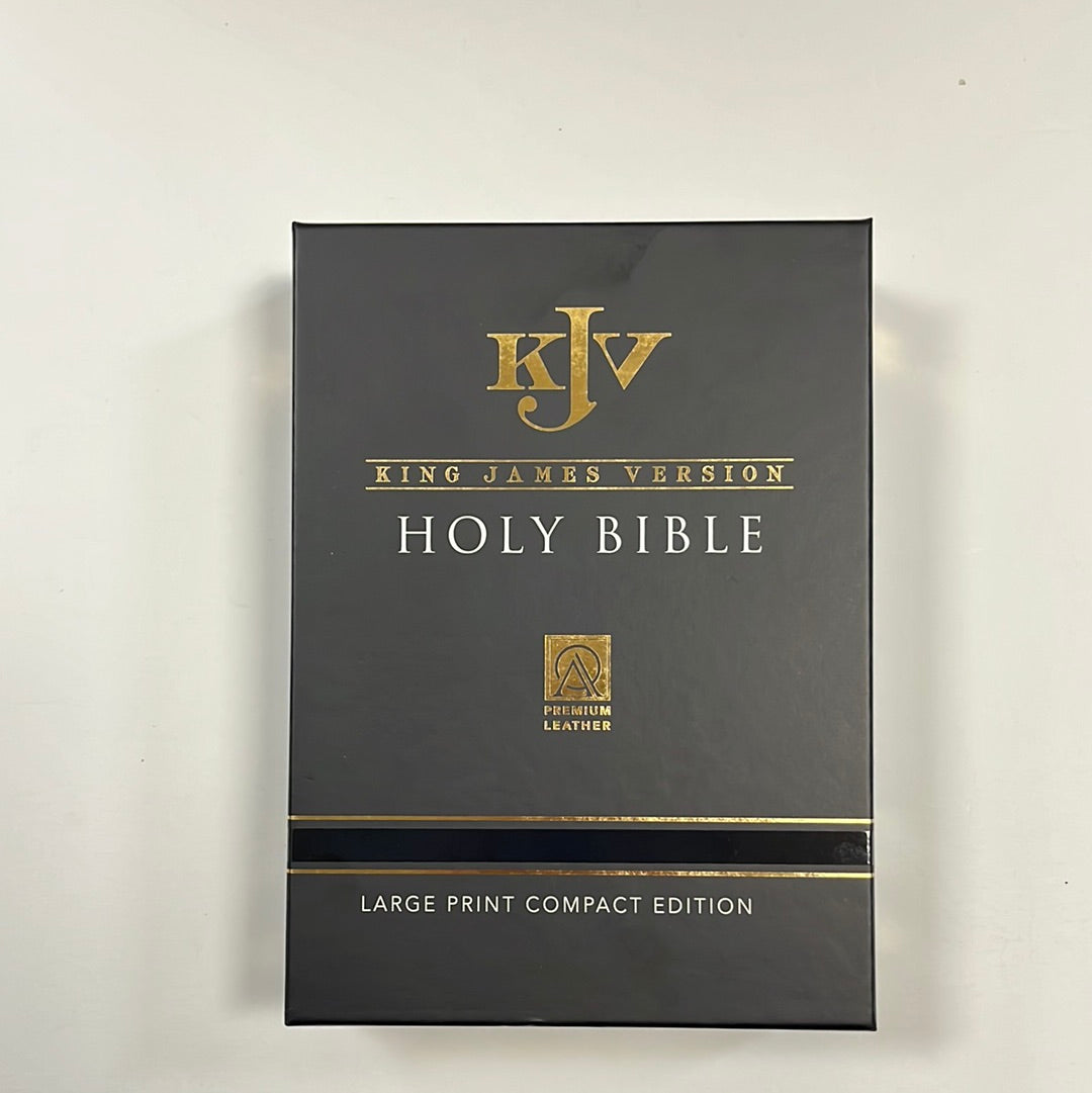 KJV COMPACT LG PR LTH BIBLE TAN-3894