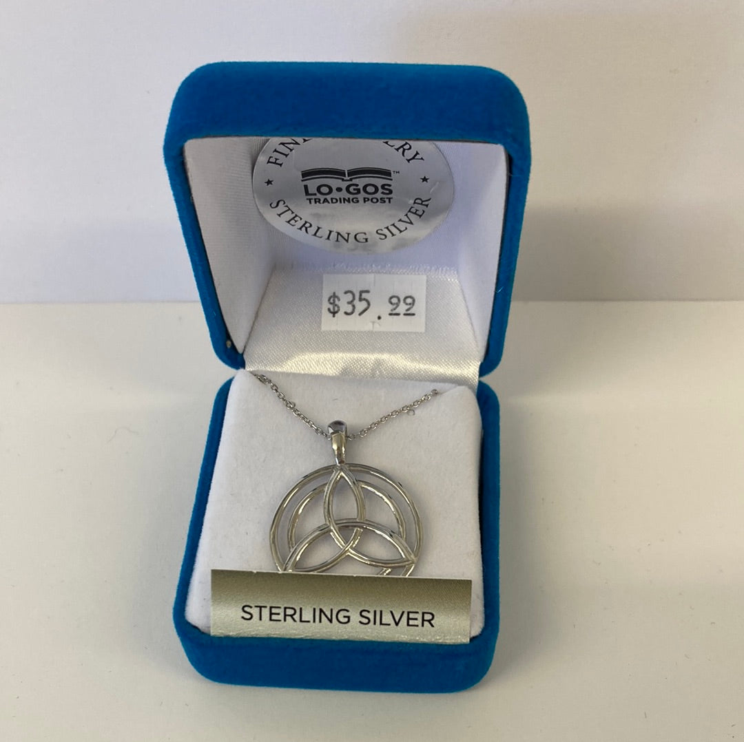 TRINITY STER SILV PENDANT/CHAIN-5568 : 18 IN