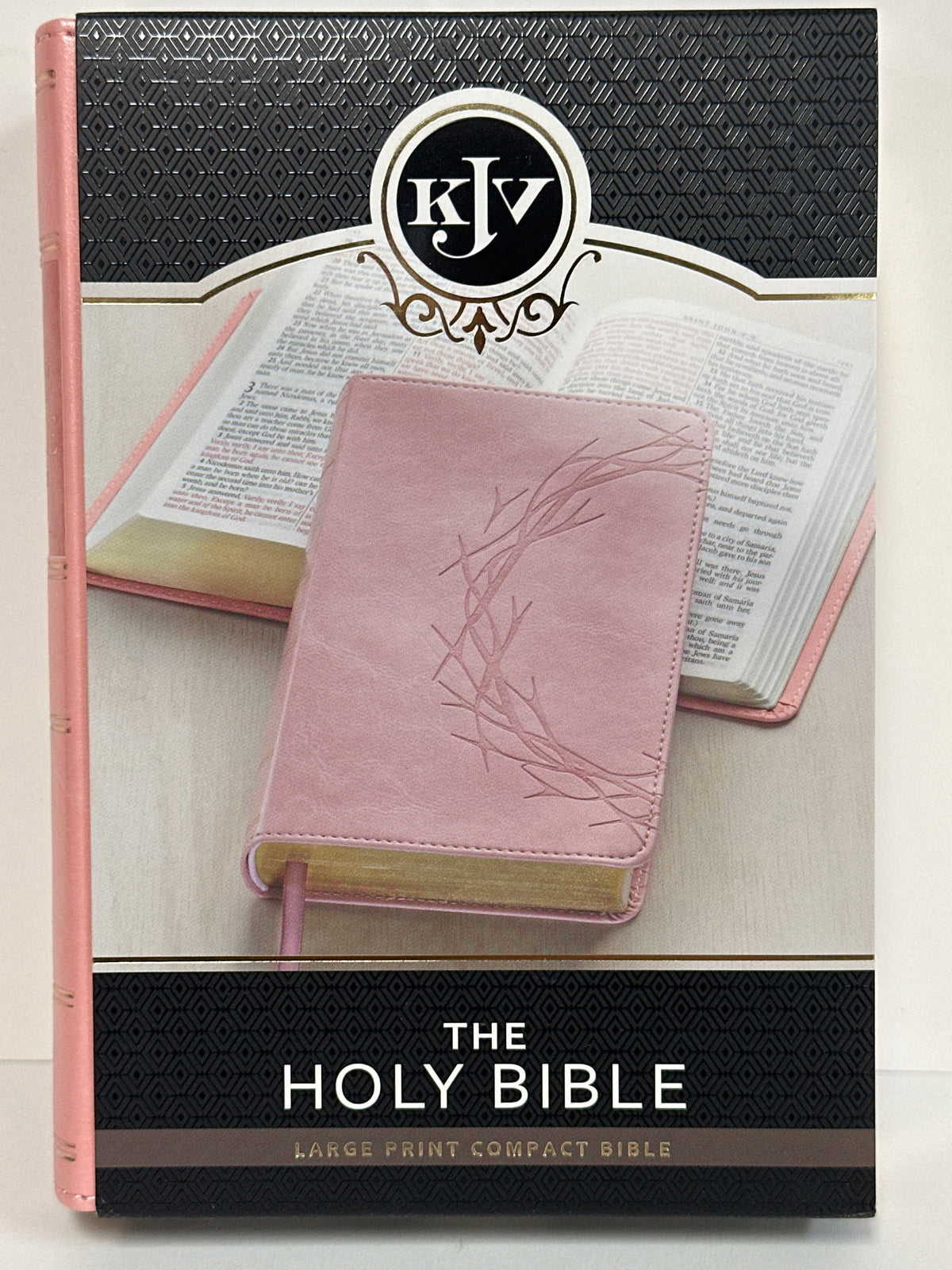 KJV LARGE PRINT COMPACT BIBLE PINK-0786