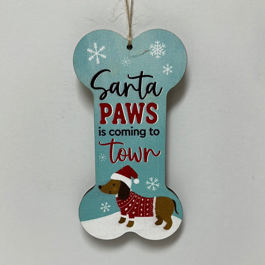 SANTA PAWS ORNAMENT-3293