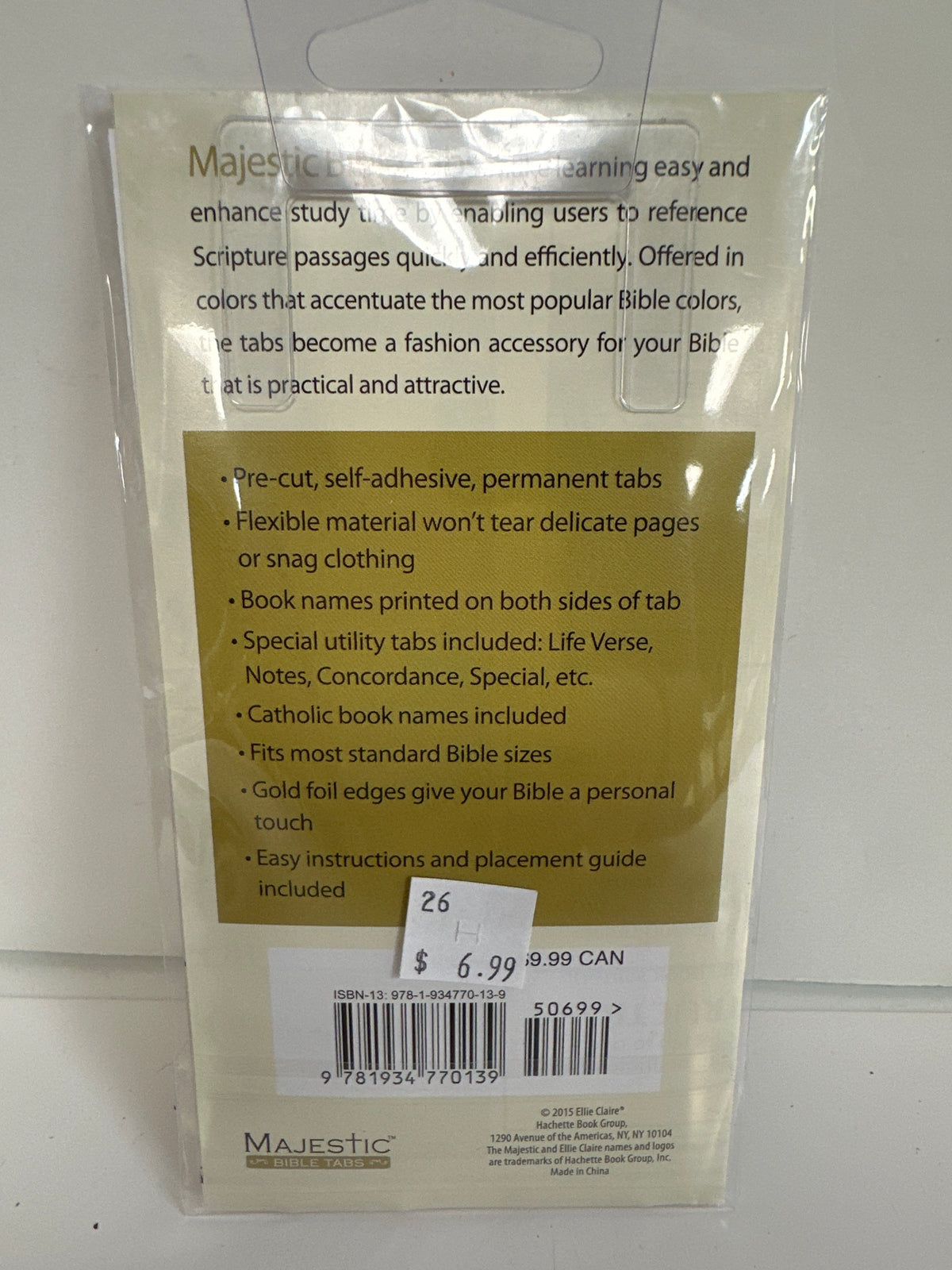 MAJESTIC TRADITIONAL GOLD EDGE BIBLE TABS-0139