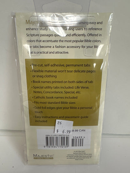 MAJESTIC TRADITIONAL GOLD EDGE BIBLE TABS-0139
