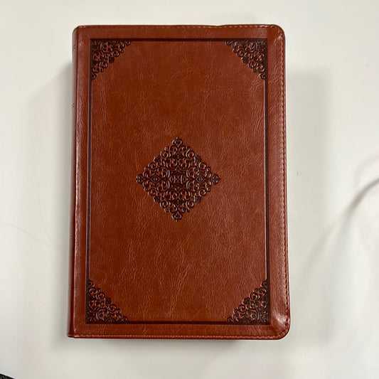 ESV STUDY BIBLE PER SIZE SADDLE-4071