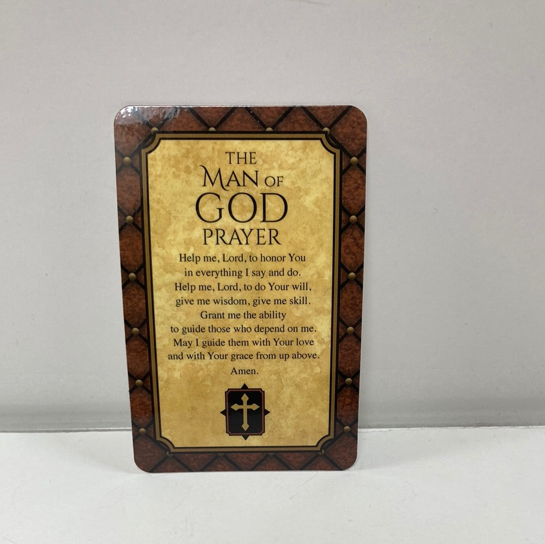 MAN OF GOD PRAYER POCKET CARD-9854