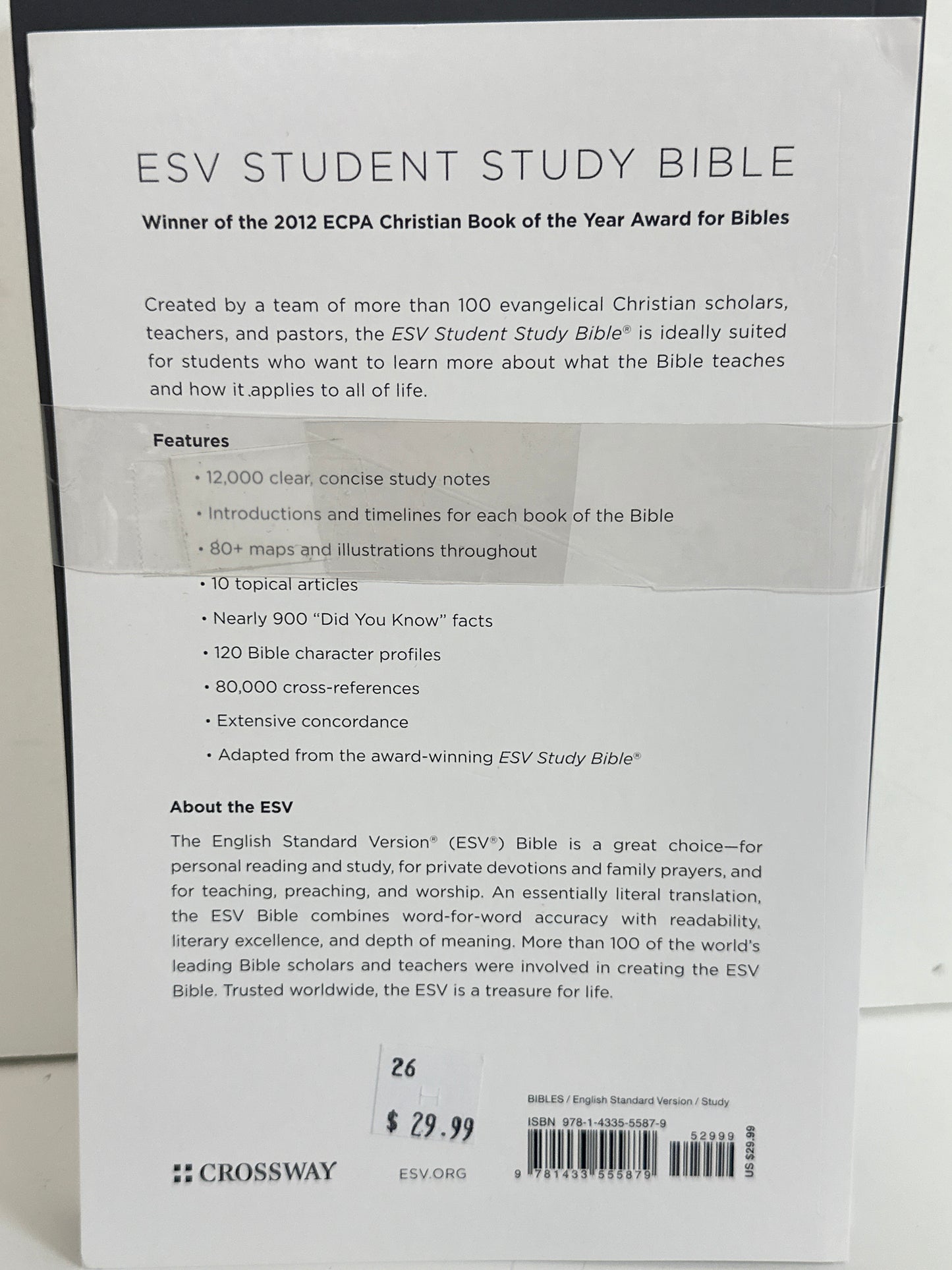 ESV STUDENT STUDY BIBLE GRAY SOFTCOVER-5879