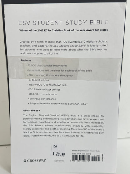 ESV STUDENT STUDY BIBLE GRAY SOFTCOVER-5879