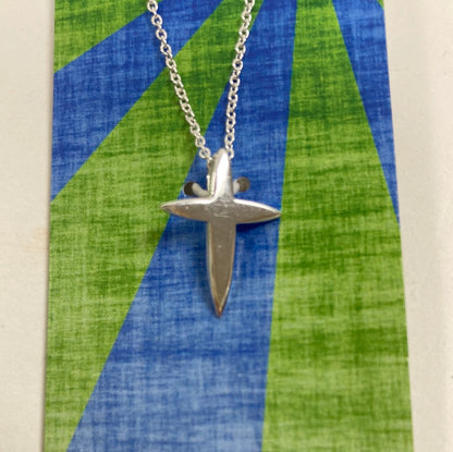 MINI TAPER CROSS SP NECKLACE-2889 : 18 IN