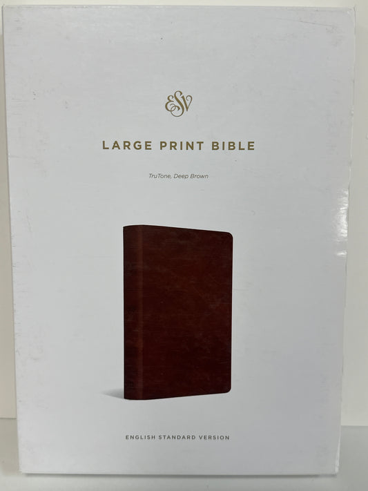 ESV LARGE PRINT BIBLE DEEP BROWN-6929