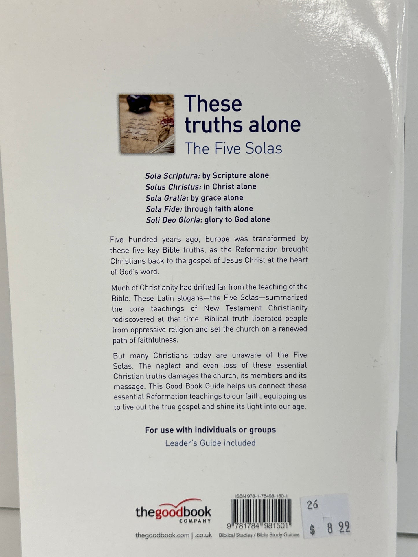 THESE TRUTHS ALONE/THE FIVE SOLAS-1501