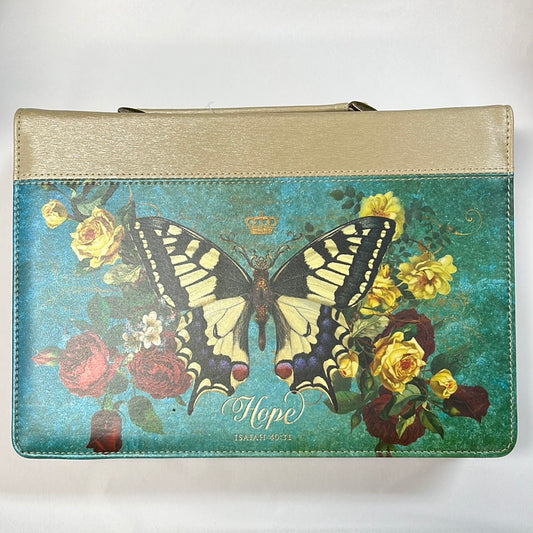 TAUPE/BUTTERFLY HOPE LG BIBLE C-2660