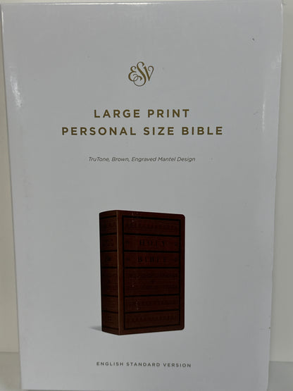 ESV LARGE PRINT PERSONAL SIZE BIBLE BROWN-5909