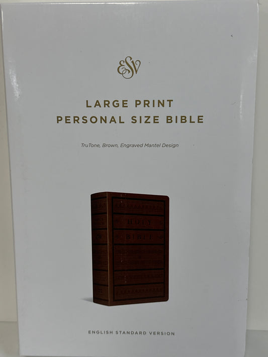 ESV LARGE PRINT PERSONAL SIZE BIBLE BROWN-5909