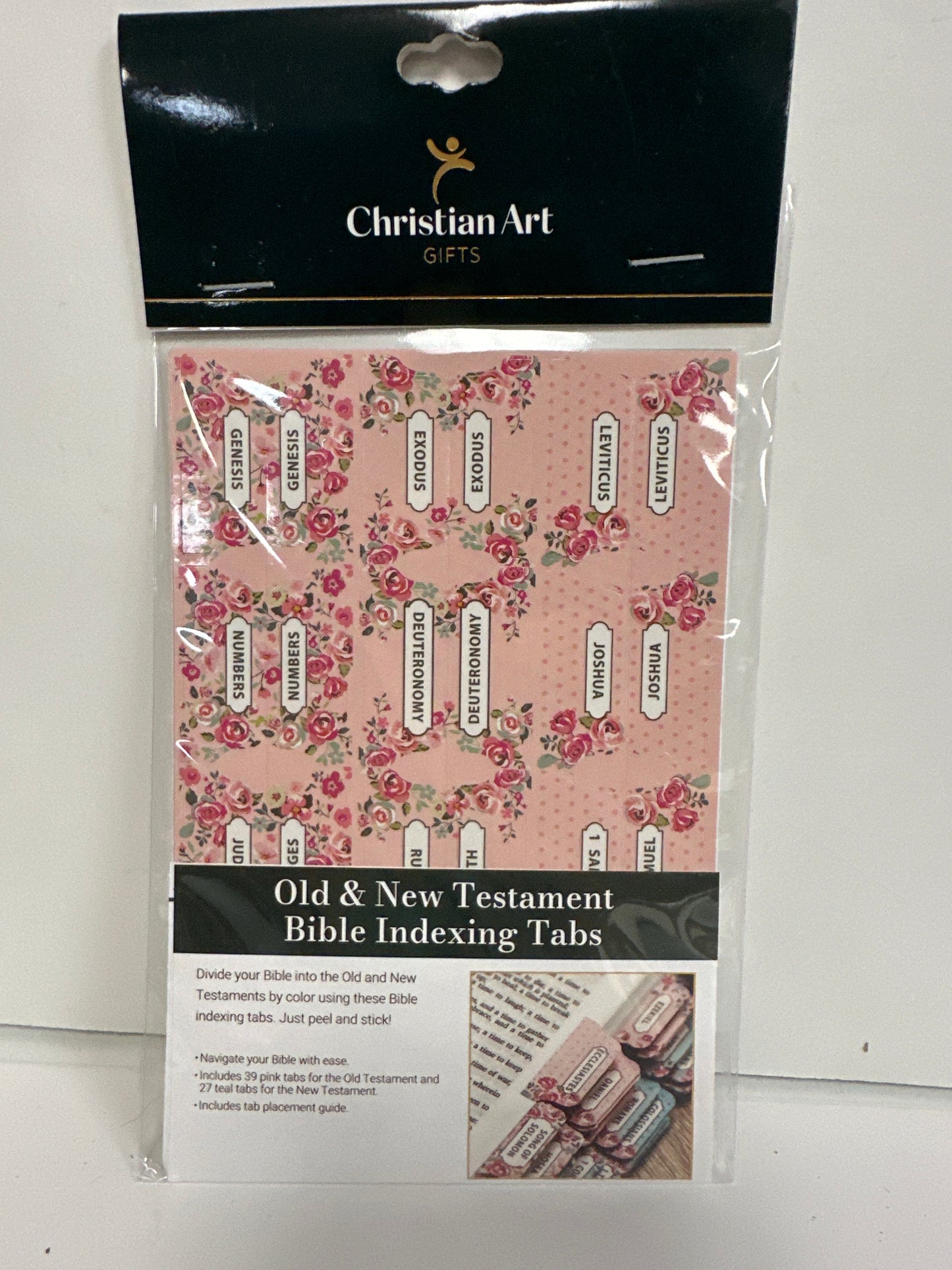 FLORAL PINK & TEAL BIBLE INDEXING TABS-3599