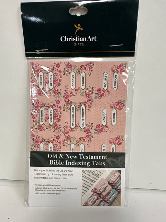 FLORAL PINK & TEAL BIBLE INDEXING TABS-3599