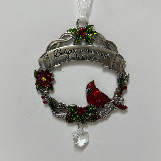 BELIEVE CARDINAL ORNAMENT-7819