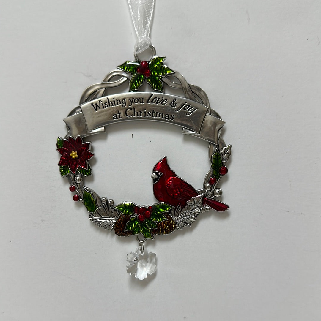 LOVE & JOY CARDINAL ORNAMENT-7567