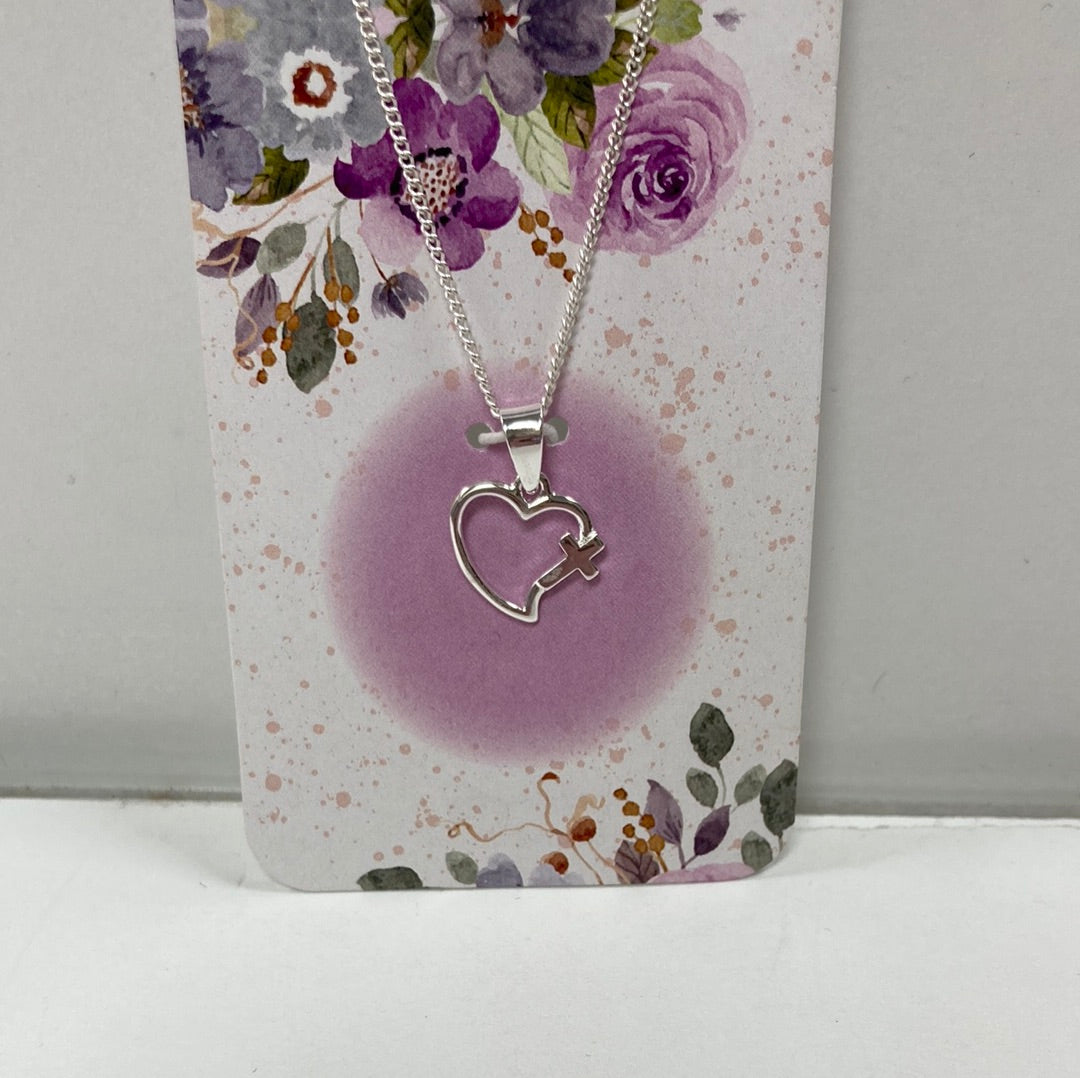 BLESSED MOTHER OPEN HRT/CRS NKL-3327 : 18 IN