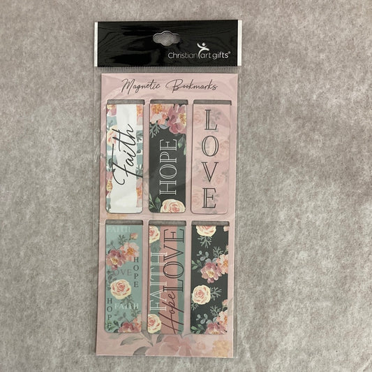 FAITH HOPE LOVE MAGNETIC BOOKMMARKS 255539-7189