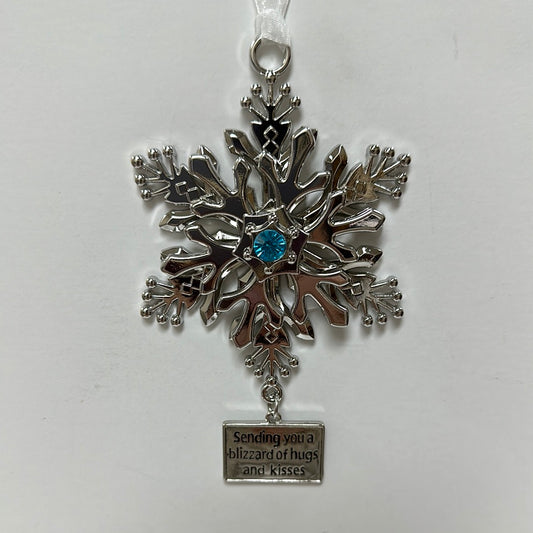HUGS/KISSES SPIN SNOWFLAKE ORN-6392