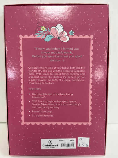 NLT INFANT BIBLE PINK-4723