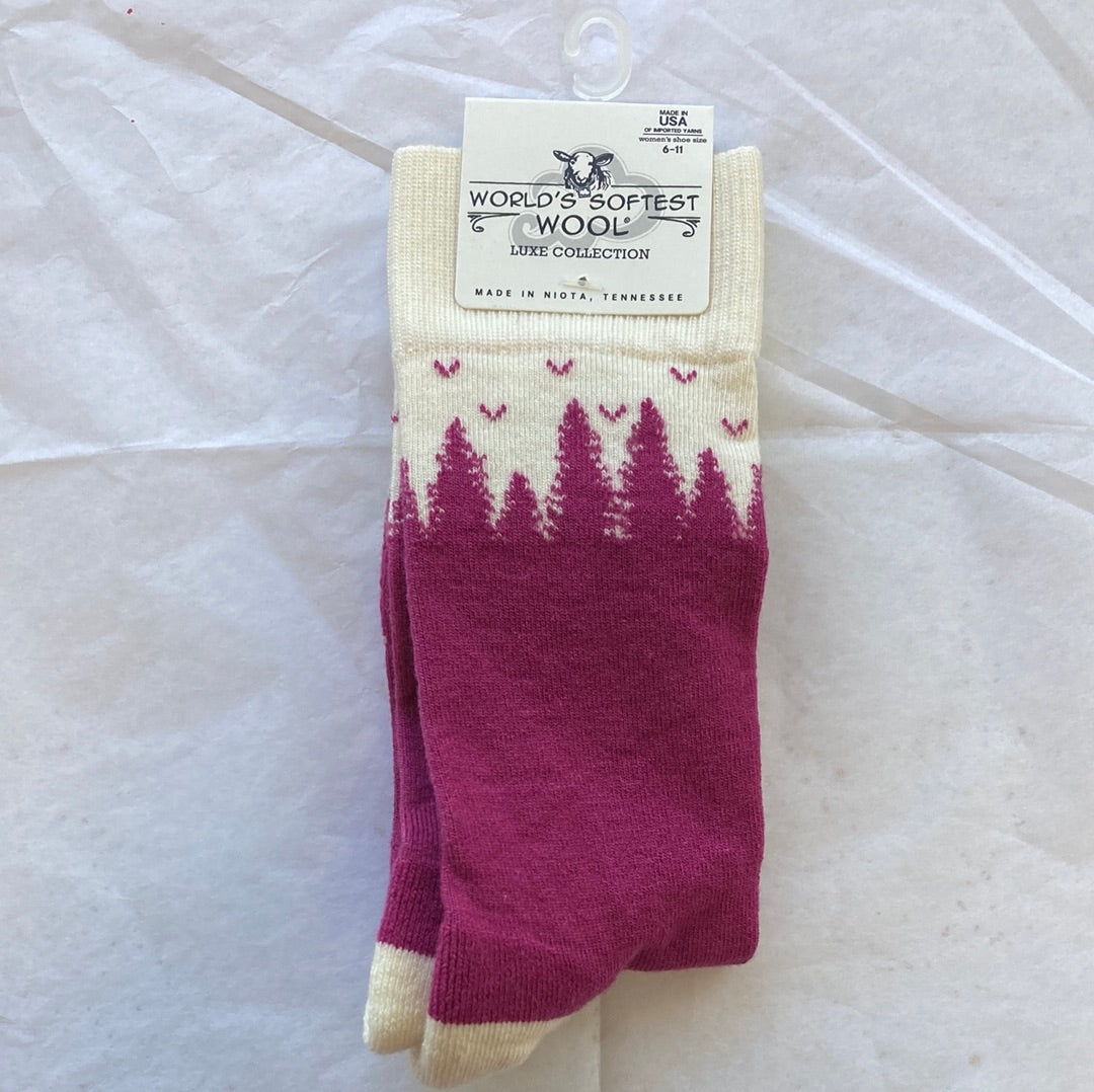 LADIES SOCKS/BOYSENBERRY FOREST 569