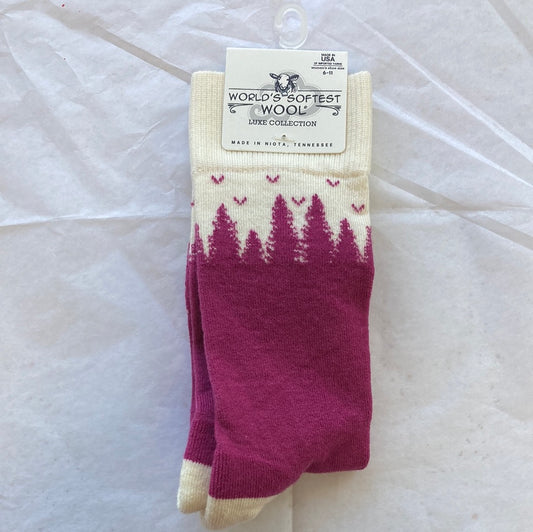 LADIES SOCKS/BOYSENBERRY FOREST 569