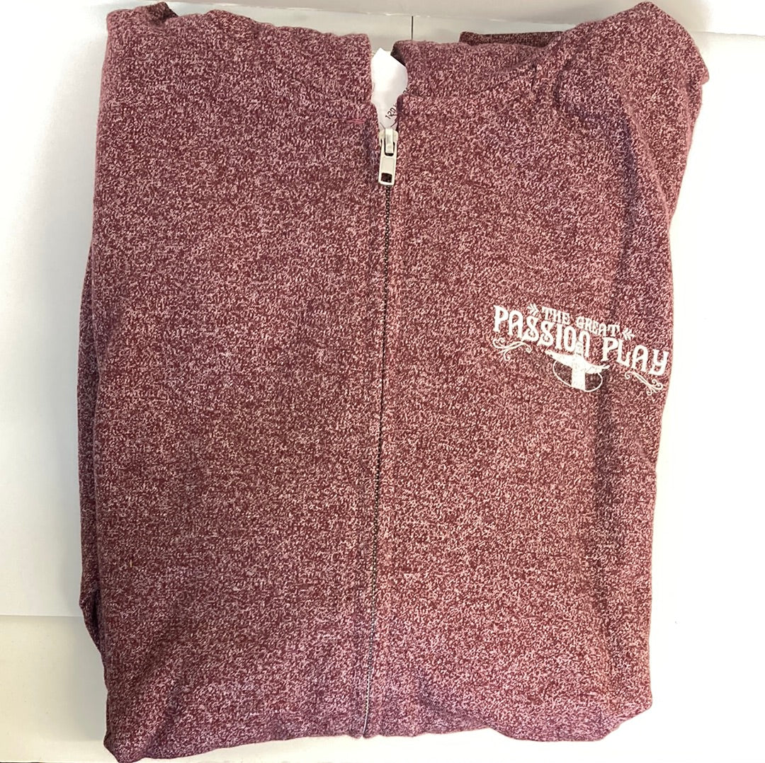 GPP MAROON ZIP/HOOD SWEAT SM-XL-8676 : SM-XL