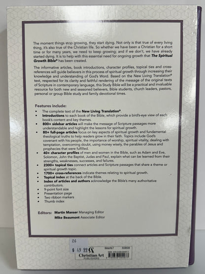 NLT SPIRITUAL GROWTH BIBLE PURPLE-4977