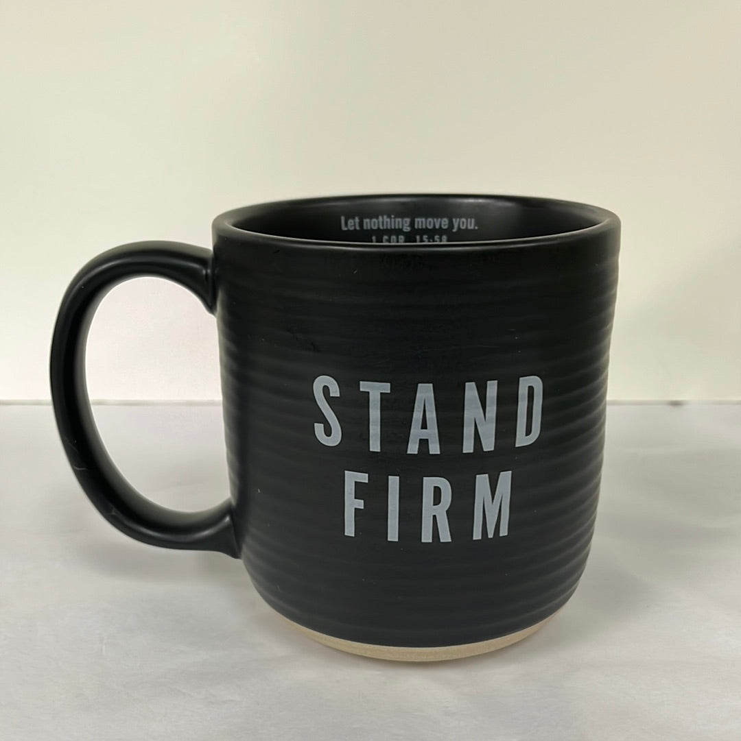 STAND FIRM BLACK MUG-6953