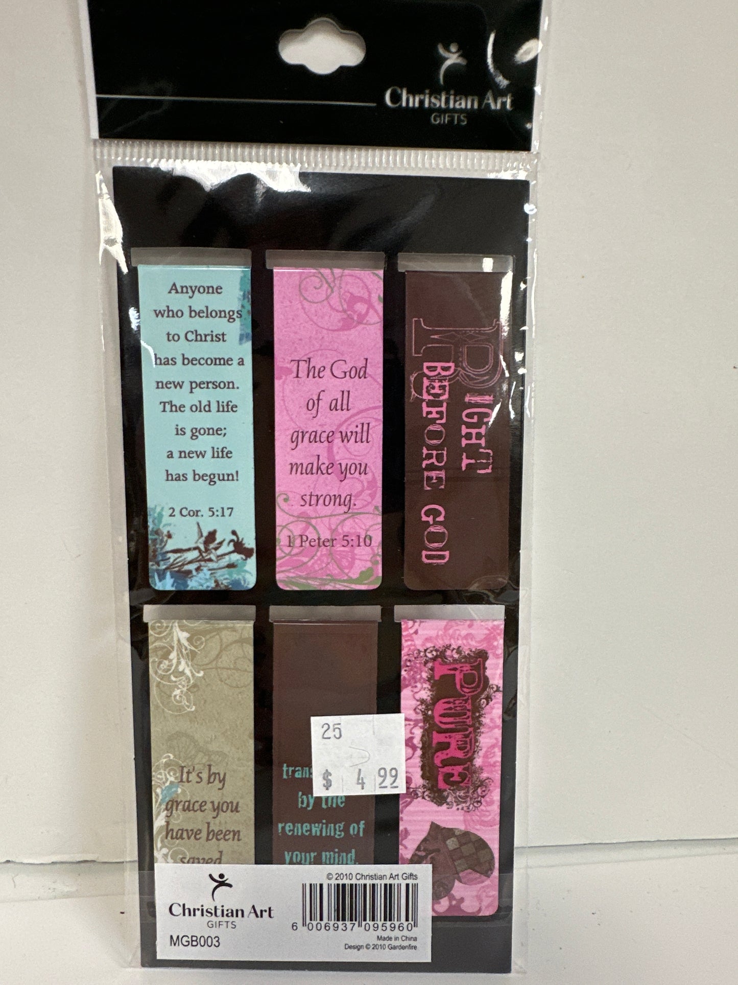 GRACE MAGNETIC BOOKMARK SET/6-5960