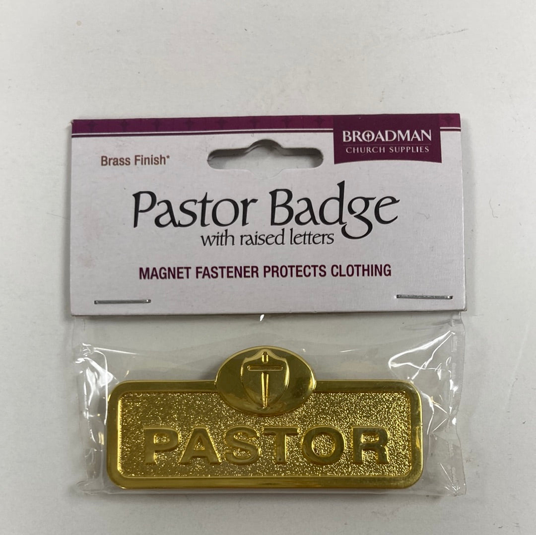 PASTOR W/CROSS MAGNETIC BADGE-3914
