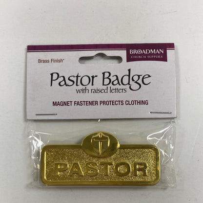 PASTOR W/CROSS MAGNETIC BADGE-3914