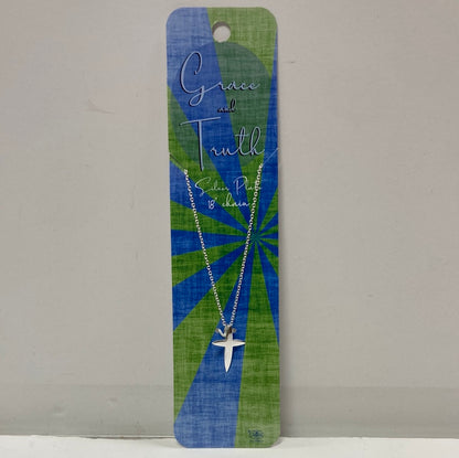 MINI TAPER CROSS SP NECKLACE-2889 : 18 IN