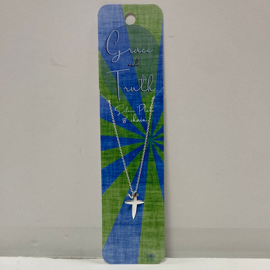 MINI TAPER CROSS SP NECKLACE-2889 : 18 IN