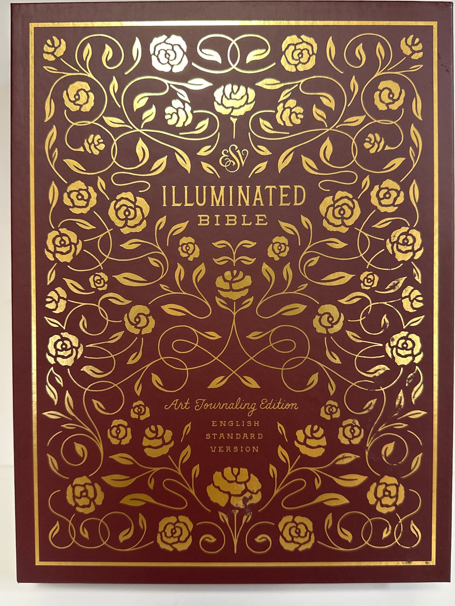 ESV ILLUMINATED BIBLE JOURNALING EDITION BURGUNDY-8320
