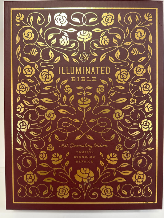 ESV ILLUMINATED BIBLE JOURNALING EDITION BURGUNDY-8320