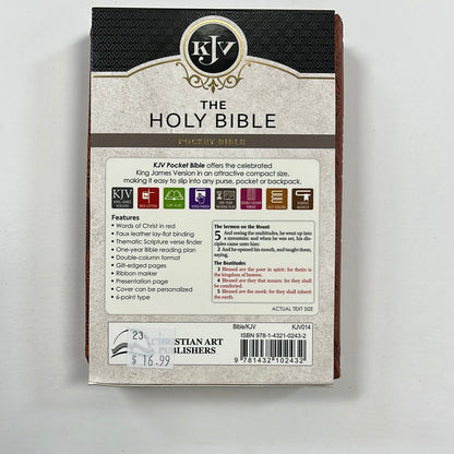 KJV MINI POCKET BIBLE TOFFEE BROWN